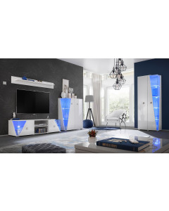 Meblościanka Edge Biały/Biały Połysk