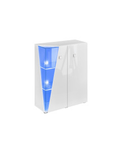 Witryna niska Edge Biały/Biały Połysk