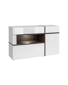 Komoda Cross Biały-Perla Elm/Biały Połysk