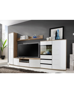 Meblościanka Ontario I San Remo/Biały Połysk