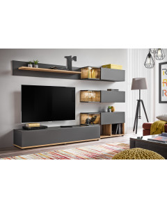 Meblościanka Silk Antracyt-Wotan/Antracyt