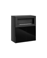 Komoda Camino Uni Czarny/Czarny Połysk