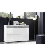 Komoda Light Biały/Atelier-Biały Połysk