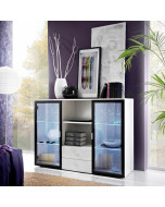 Komoda Quadro Biały/Biały Połysk